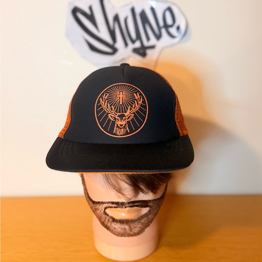 Black and Orange Trucker Cap Jagermiester